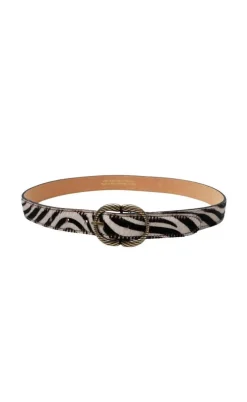Black Color Bælte - Jenny - Zebra