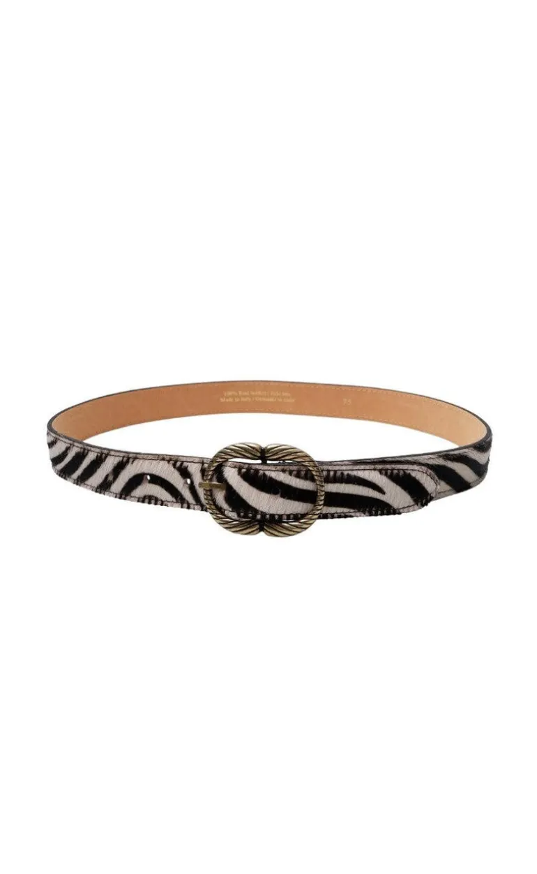 Black Color Bælte - Jenny - Zebra