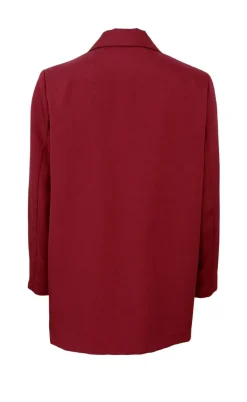 Black Colour Blazer - Zarra - Wine