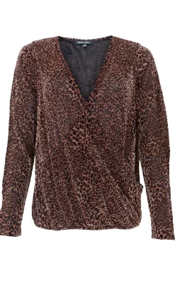 Black Colour Bluse - Chris Mesh - Bronze