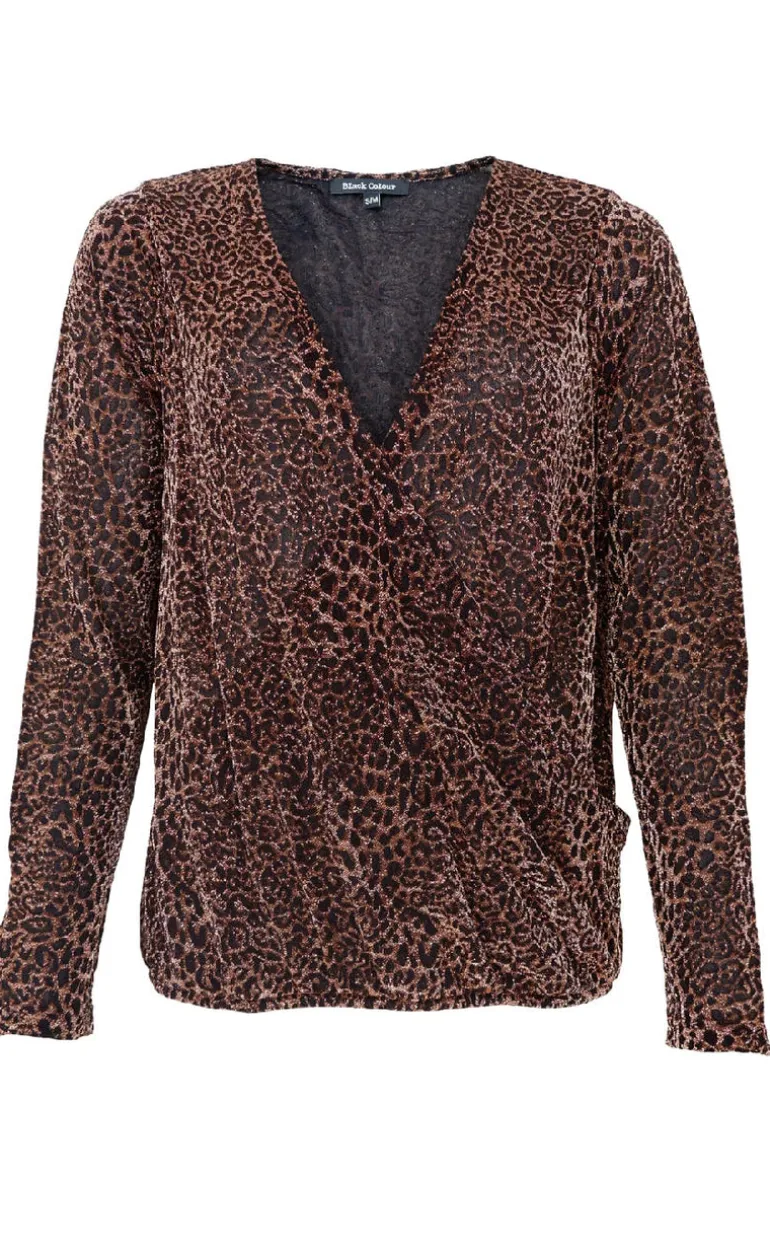 Black Colour Bluse - Chris Mesh - Bronze