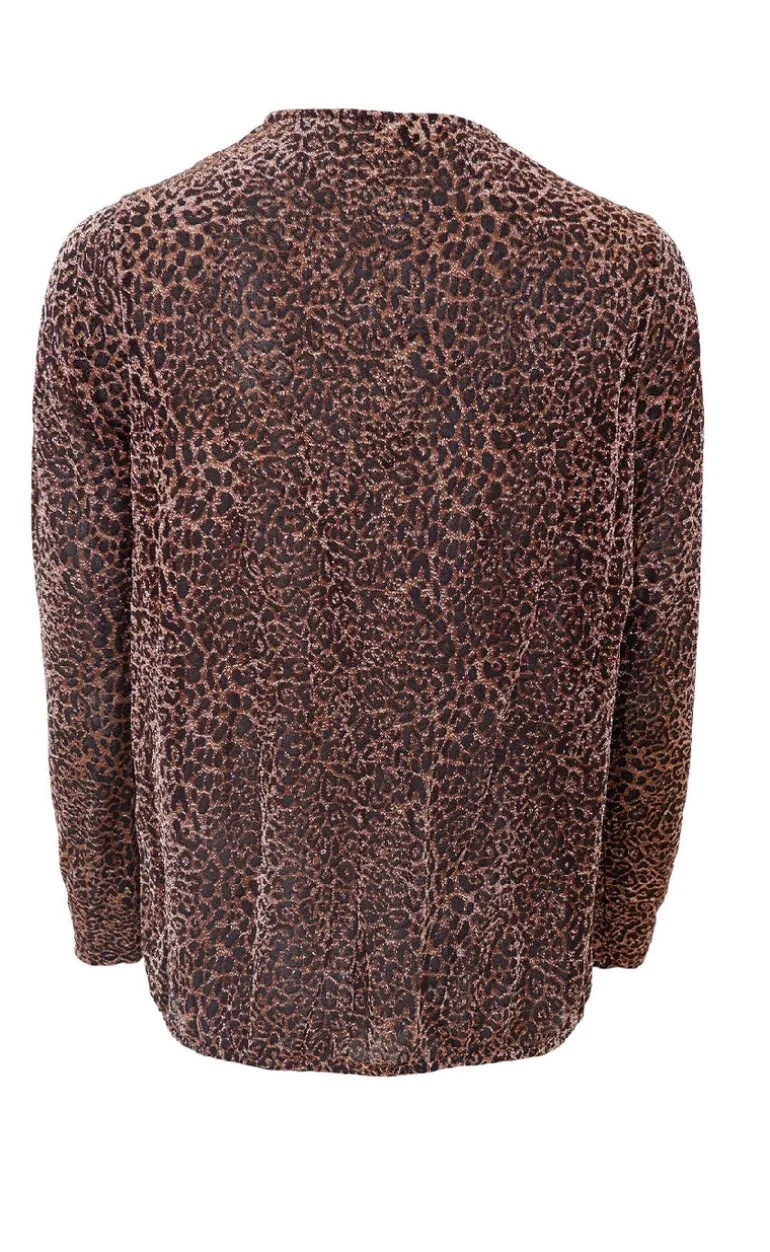 Black Colour Bluse - Chris Mesh - Bronze