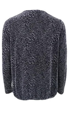 Black Colour Bluse - Chris Mesh - Silver