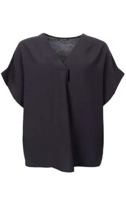 Black Colour Bluse - Samos - Black