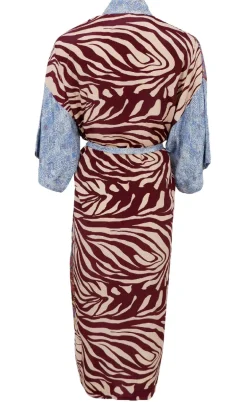 Black Colour Kimono - Luna - Royal Berry Mix
