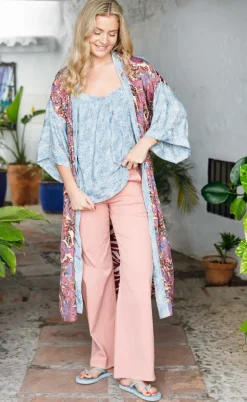 Black Colour Kimono - Luna - Royal Berry Mix