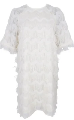 Black Colour Kjole - Gatsby - White