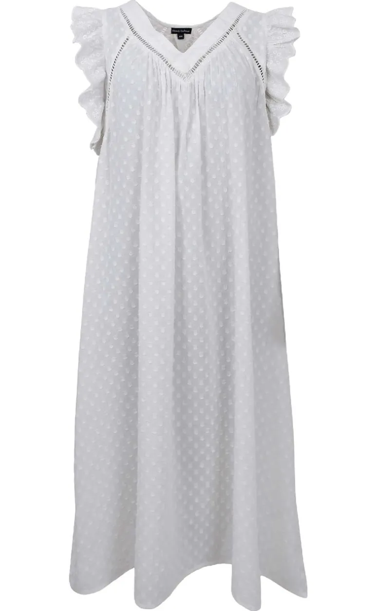Black Colour Kjole - Mie Frill - White
