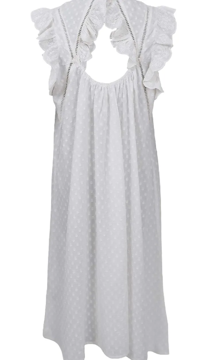 Black Colour Kjole - Mie Frill - White