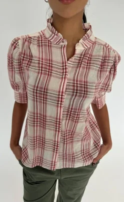 Continue Bluse - Moe check - Red Check