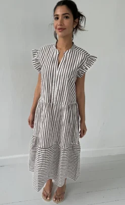 Continue Kjole - Bea - Brown Stripe