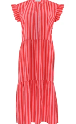 Continue Kjole - Bea - Stribe Pink/Red Stripe