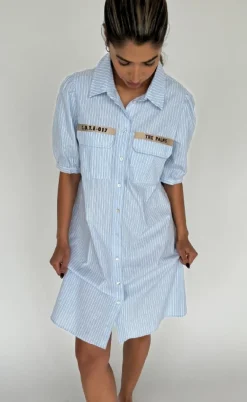 Continue Kjole - Mili Stripe - Blue Stripe