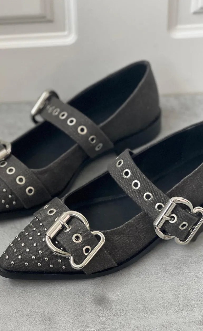 Copenhagen Shoes Ballerinaer - Future Vibes - Black Denim