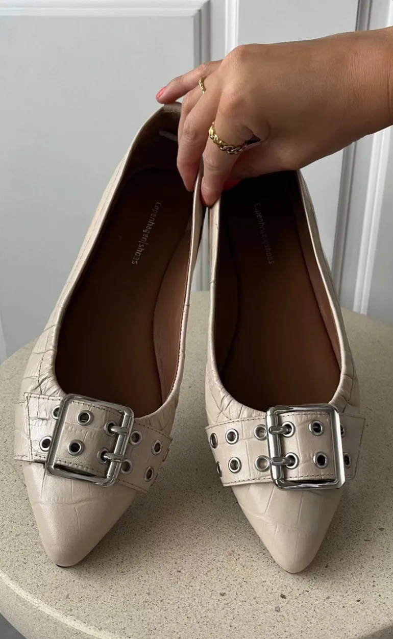 Copenhagen Shoes Ballerina - The Reason Why - Creme Croc