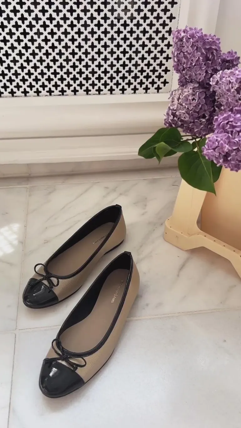 Copenhagen Shoes Ballerinaer - My Own Ballerinas - Gold/Black