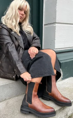 Copenhagen Shoes Støvler - It's A Kind Of Magic - Cognac/Black/Brown