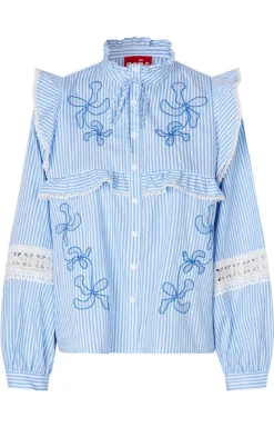 Cras Skjorte - Cody - White Blue Stripe