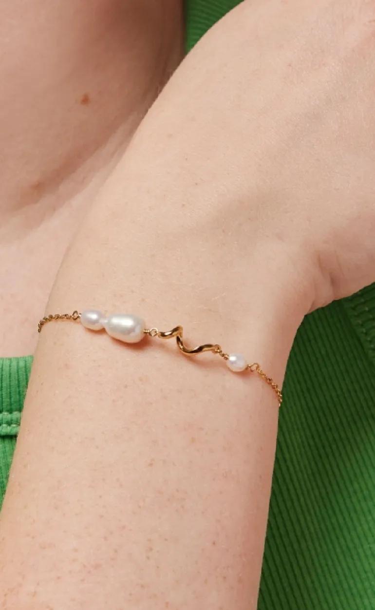 ENAMEL Copenhagen Armbånd - Pearlie Twist - Pearl