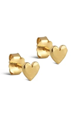ENAMEL Copenhagen Øreringe - Studs Heart - Gold Colour