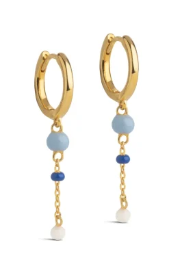 ENAMEL Copenhagen Øreringe - Lola Bold Hoops - Marine
