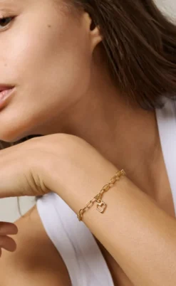 ENAMEL Copenhagen Vedhæng - Organic Heart - Gold Colour