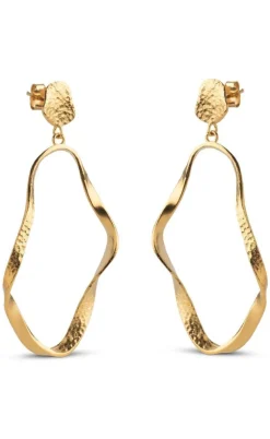Enamel Ørering - Aloma Large - Gold Colour