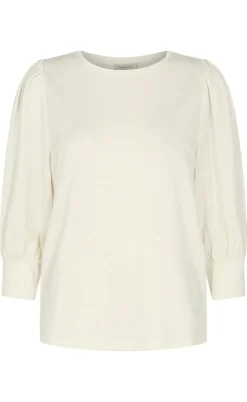 Freequent Bluse - Blond - Off. White