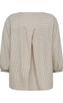 Freequent Bluse - Lalux - Sand Melange w. Off-White