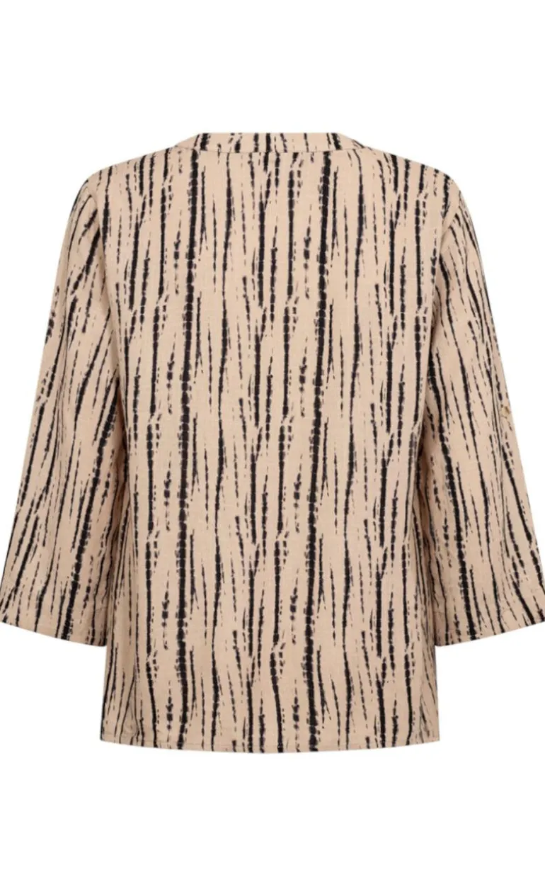 Freequent Bluse - Larin - Sand Melange w. Black