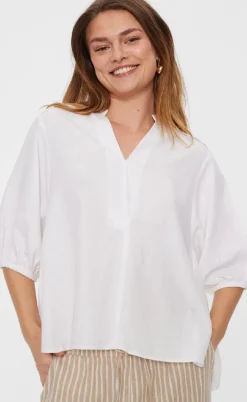 Freequent Bluse - Lava 204290 - Brilliant White