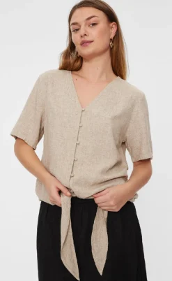 Freequent Bluse - Lava - Sand Melange