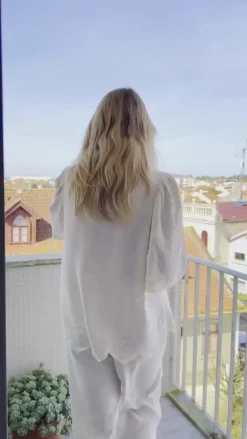 Freequent Bluse - Linus - Moonbeam Melange