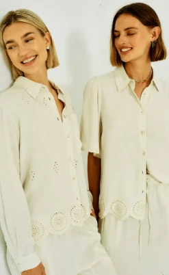 Freequent Bluse - Linus - Moonbeam Melange