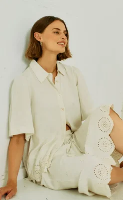 Freequent Bluse - Linus - Moonbeam Melange
