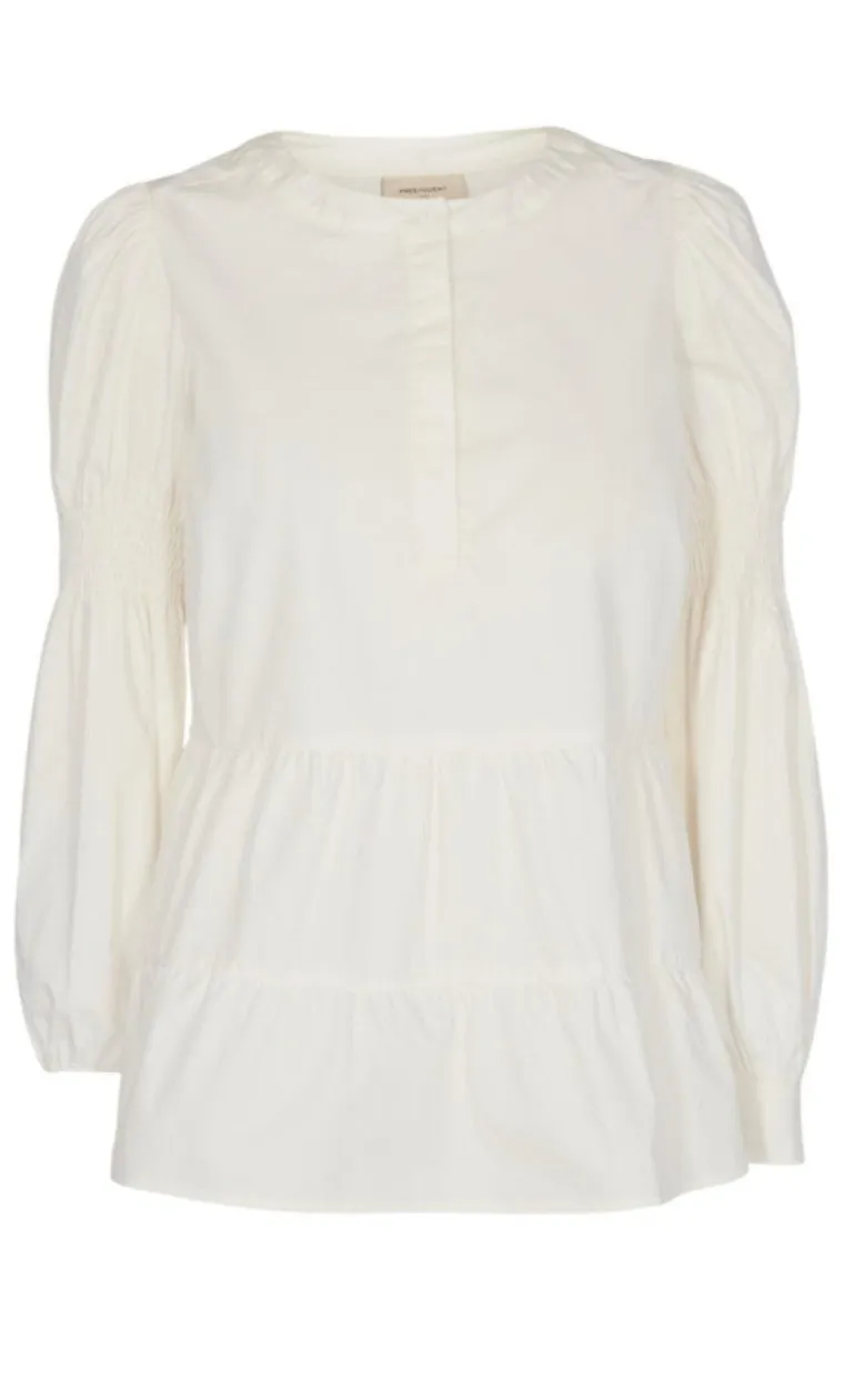 Freequent Bluse - Rhinay - Off White