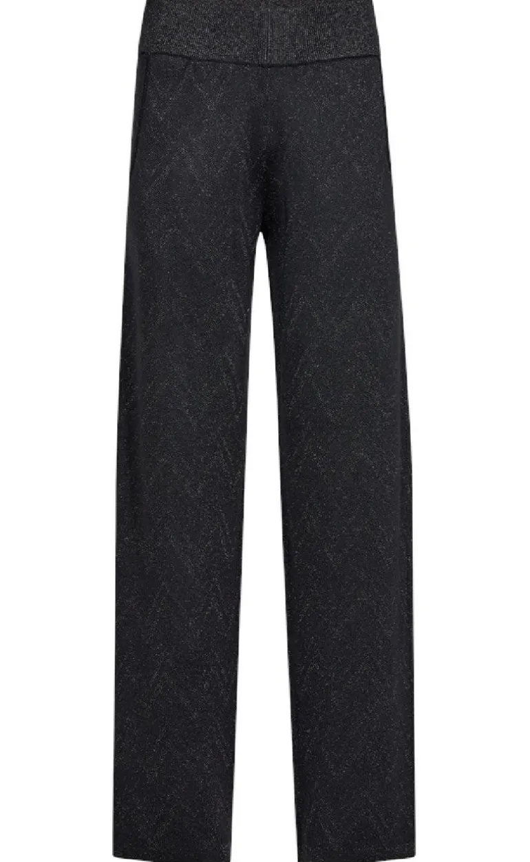 Freequent Bukser - Anilux - Gray Pinetripe W. Gunmetal