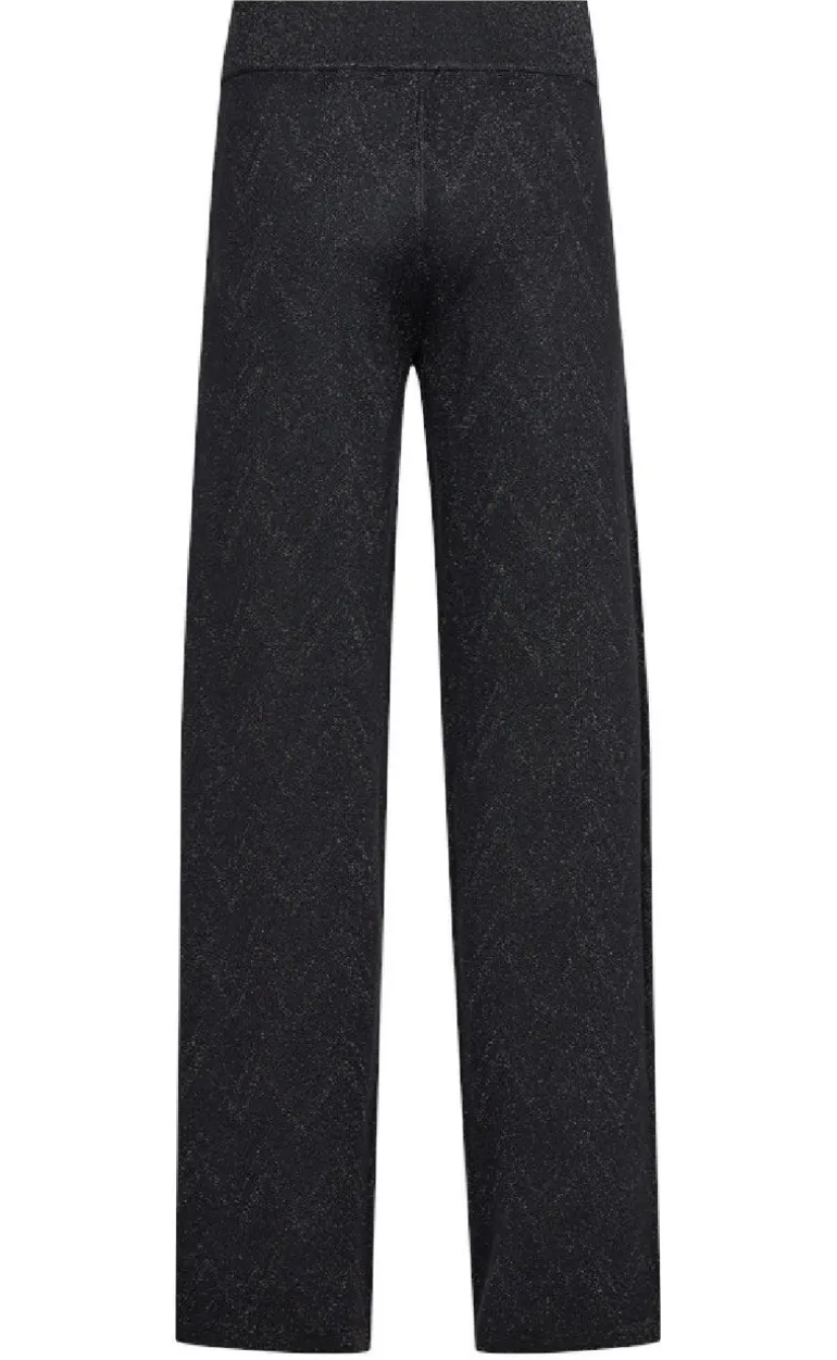 Freequent Bukser - Anilux - Gray Pinetripe W. Gunmetal
