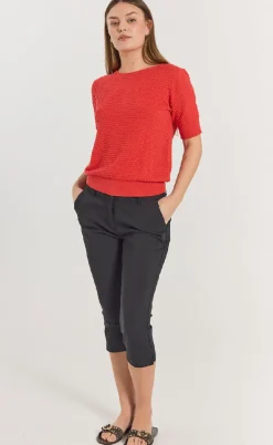 Freequent Bukser - Isadora Capri - Black