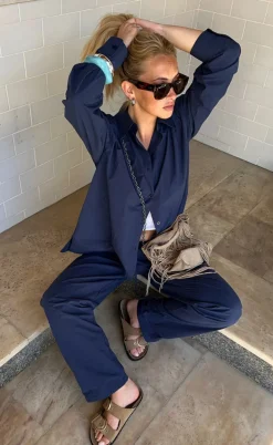 Freequent Bukser - Jally - Navy Blazer