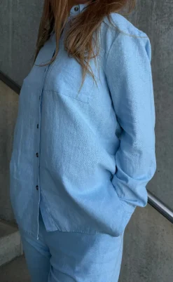 Freequent Bukser - Lava  - Chambray Blue