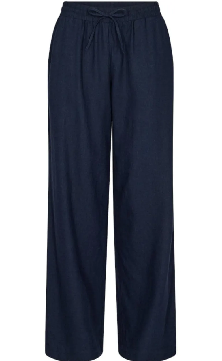 Freequent Bukser - Lava - Navy Blazer