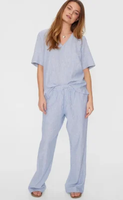 Freequent Bukser - Lava  - Off White w. Nebulas Blue