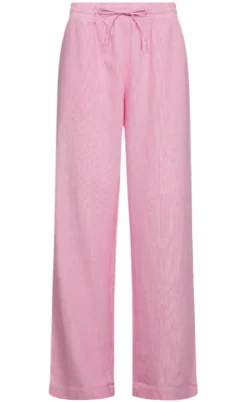 Freequent Bukser - Lava  - Off White w. Fuchsia Pink