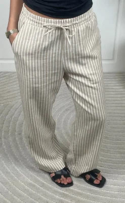 Freequent Bukser - Lava  - Simply Taupe w. Off-white