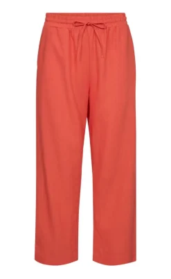 Freequent Bukser - Lava Ankle - Hot Coral