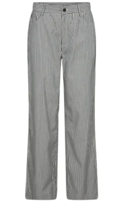 Freequent Bukser - Mella - Star Off-white w. Navy Blazer