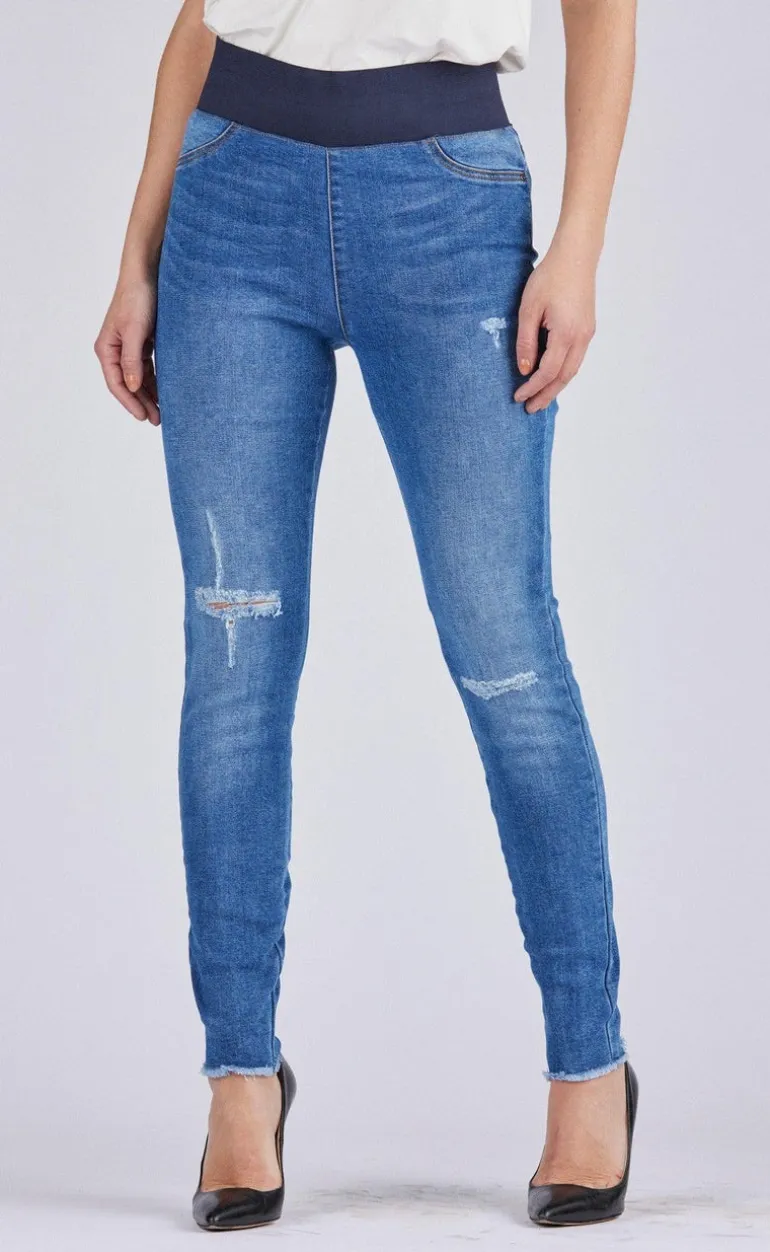 Freequent Bukser - Shantal Ankle Broken - Medium Blue
