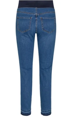 Freequent Bukser - Shantal Ankle Raw - Medium Blue Denim
