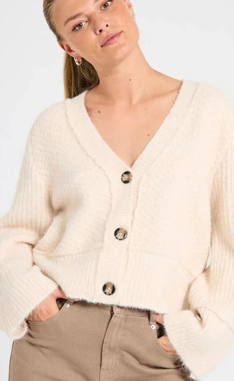 Freequent Cardigan - Money - Moonbeam Melange